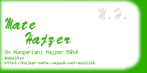 mate hajzer business card